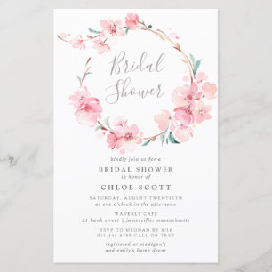  Budget Cherry Blossom Bridal Shower Invitation