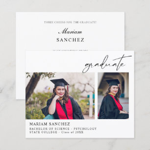 Budget Chic 2 Multi Photo Graduate Announcement