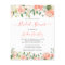 Budget Chic Coral Floral Bridal Shower Invitation