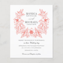 BUDGET Chic CORAL Magnolia Wreath Wedding