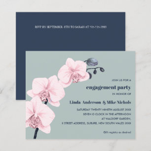 BUDGET Chic Orchid Branch Pink navy sage wedding