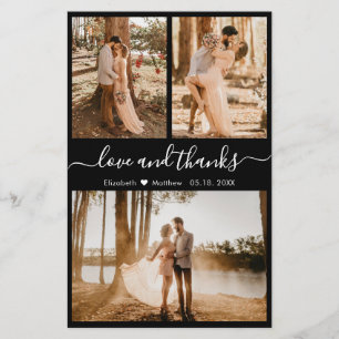 Budget Chic Photo Collage Wedding Thank You Flyer