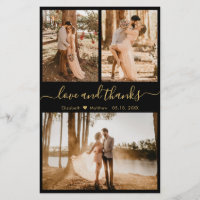 Budget Chic Photo Collage Wedding Thank You Flyer