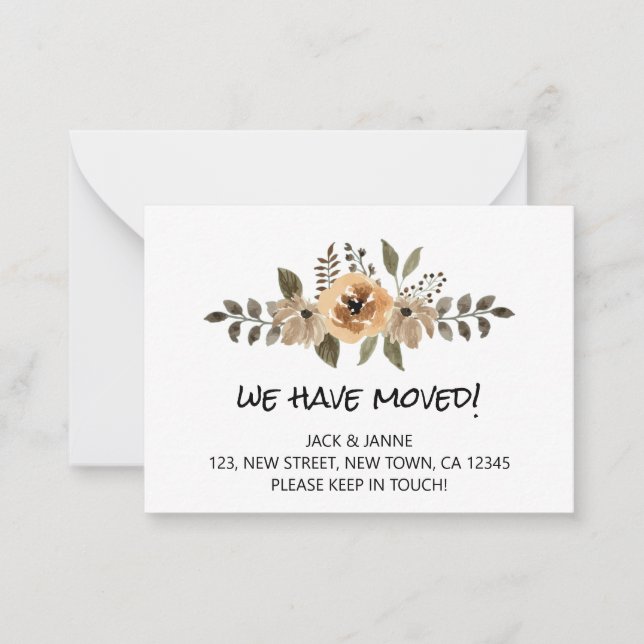 Budget & Chic We Have Moved Announcement Card (Front)