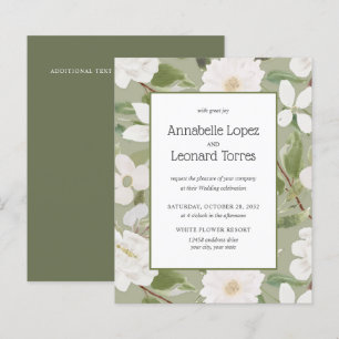 BUDGET Chic White Flowers leaves yellow Wedding