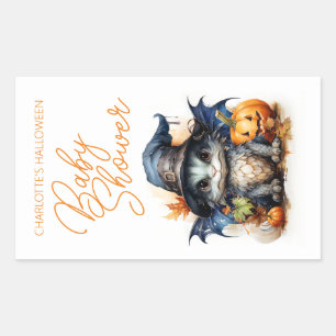 Budget Children's Watercolor Baby Shower Halloween Sticker