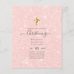 BUDGET CHRISTENING Invite Baptism Bautizo Bautismo Flyer