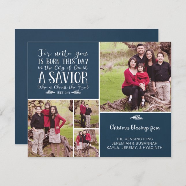 Budget Christian Christmas Collage Luke 2 Photo (Front/Back)