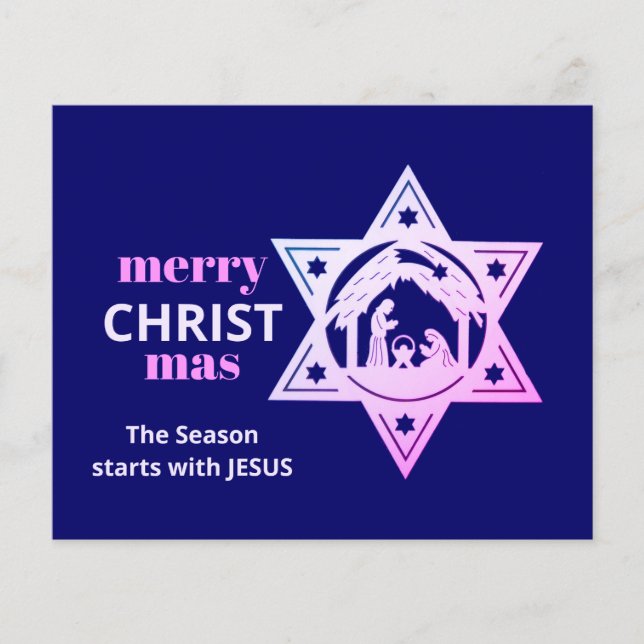Budget Christian Nativity CHRISTmas Card (Front)