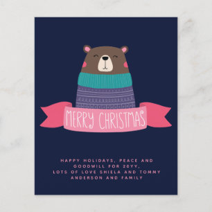 Budget Christmas Bear Personalized Annual Letter