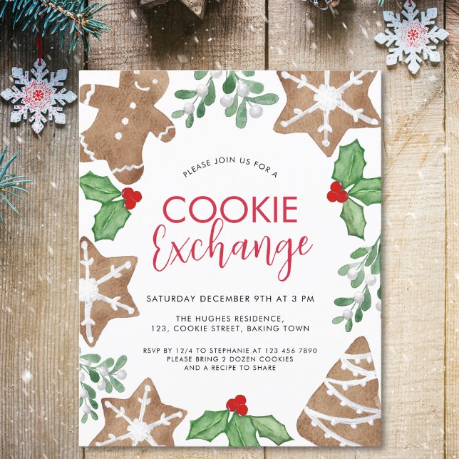 Budget Christmas Cookie Exchange Invitation (Creator Uploaded)