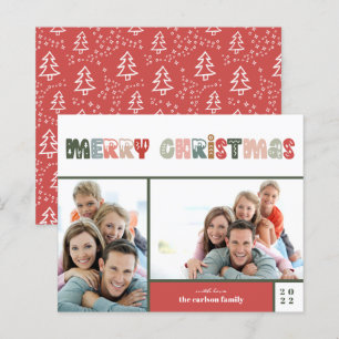 Budget Christmas Family Photo Collage Holiday Card