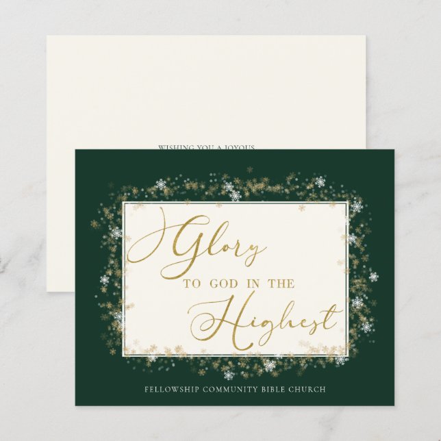 Budget Christmas Gold Foil Script Corporate (Front/Back)