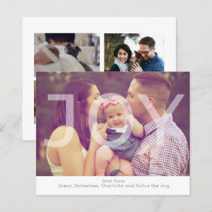 BUDGET Christmas Joy Photo Personalized Card