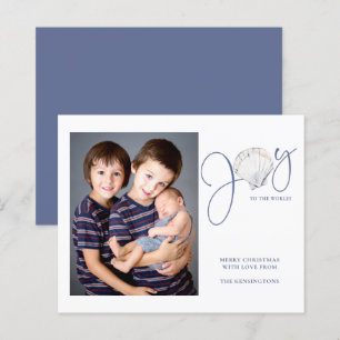 Budget Christmas Joy Seashell Holiday Photo