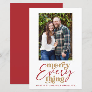Budget Christmas Merry Everything Holiday Photo 