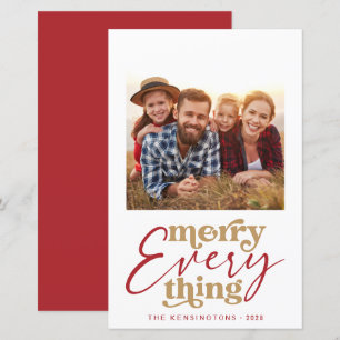Budget Christmas Merry Everything Holiday Photo 