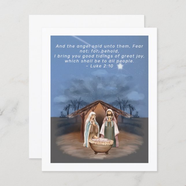 BUDGET Christmas Nativity Scene Scripture Religion (Front/Back)
