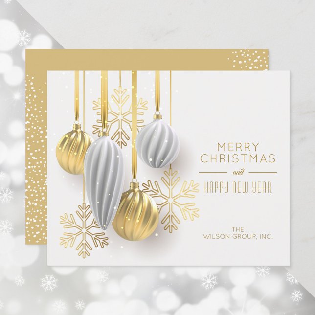 Budget Christmas Ornament Business Greeting Cards (Creator Uploaded)