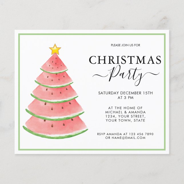 Budget Christmas Party Invitation (Front)