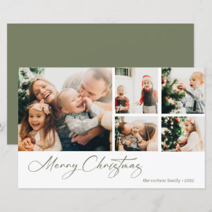 Budget Christmas Photo Collage Holiday Card