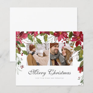 BUDGET Christmas Poinsettia Photo Personalized