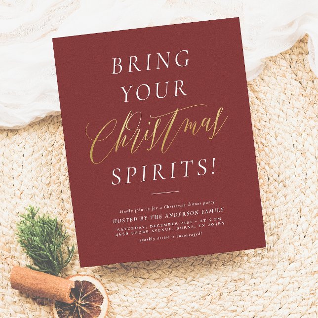 Budget Christmas Spirits | Burgundy Holiday Party (Creator Uploaded)
