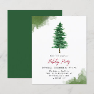 Budget Christmas Tree Green Holiday Party Flyer