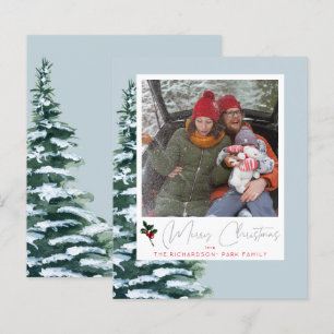 Budget Christmas Tree, Holly & Instant Photo Blue