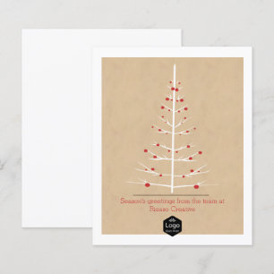 BUDGET Christmas Tree White With Red Baubles
