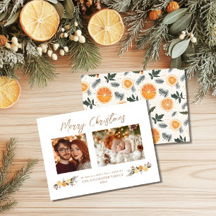 Budget Citrus Hygge Christmas Flat Holiday Card
