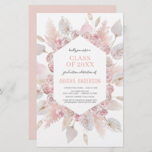 Budget Class of 2023 Boho Grad Party Invitation