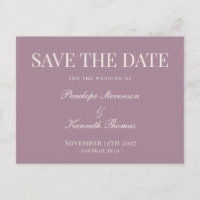 Budget Classic Dusty Purple Save The Date 