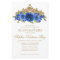 Budget Classic Floral Royal Blue Tiara Quinceañera