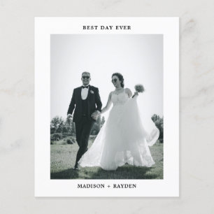 Budget Classic Minimal Typography Photo Wedding