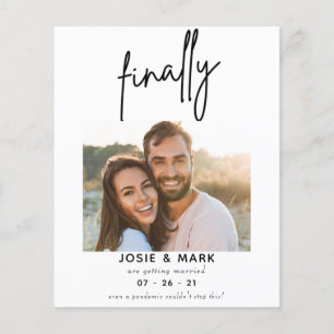 budget classy script finally photo save the date  flyer