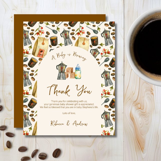 Budget Coffee Baby Brewing Baby Shower Thank You (Creator Uploaded)