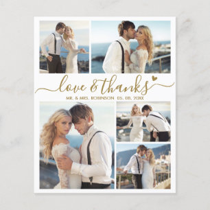 Budget Collage Elegant Script Wedding Thank You Flyer