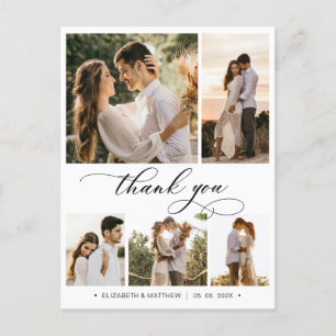 Budget Collage Wedding Thank You Script Postcard