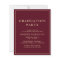 Budget College Burgundy Graduation Party Invite
