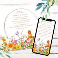Budget Colorful Wild Flowers Country Boho Wedding