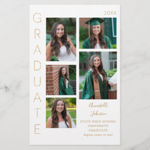 Budget Colour Glow- G & White Graduate 6 Photo MED Flyer