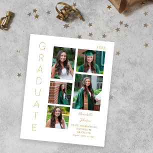 Budget Colour Glow- Gold & White 1 Graduate 6 Phot Flyer