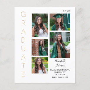 Budget Colour Glow- Gold & White 1 Graduate 6 Phot Flyer