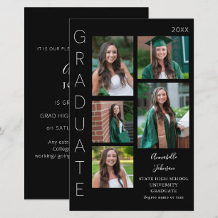 Budget Colour Glow- W & Black Graduate 6 Photo MED