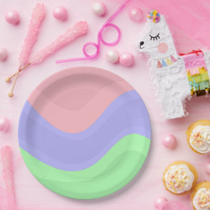 Budget Colourful Pastel Party Paper Plate