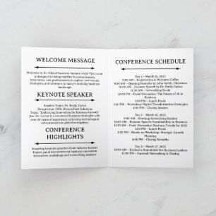 Budget Conference Event Business Meeting Schedule Program