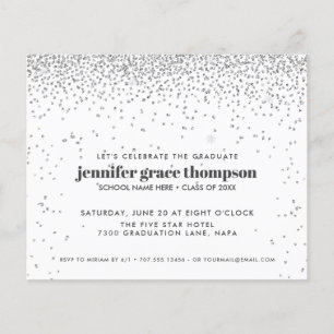BUDGET Confetti Silver White Graduation Party