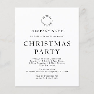 Budget Corporate Any Colour Christmas Party Invite