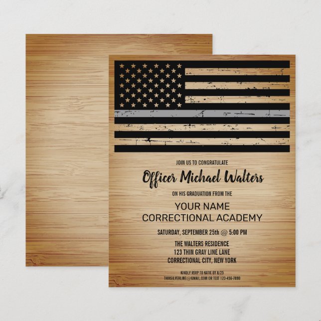 Budget Correctional Officer Graduation Invite (Front/Back)